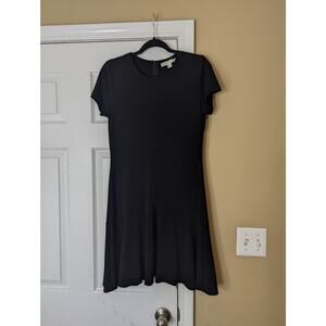 Michael Kors Black Fit & Flare Mini Dress- Size Medium- Drop Waist Minimalist